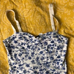 Floral bustier tank top